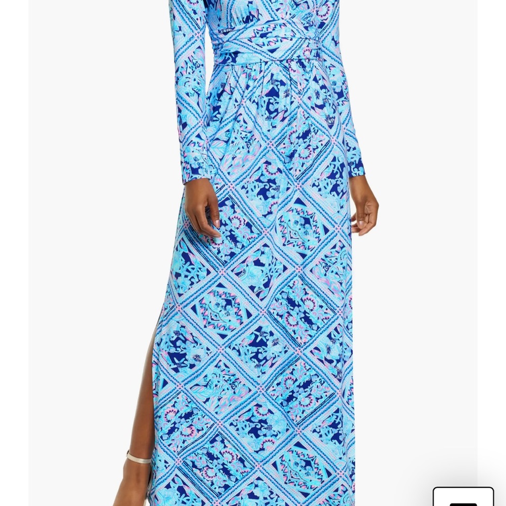 SMALL Lilly Pulitzer . EUC. Nichola Long Sleeve Maxi dress.